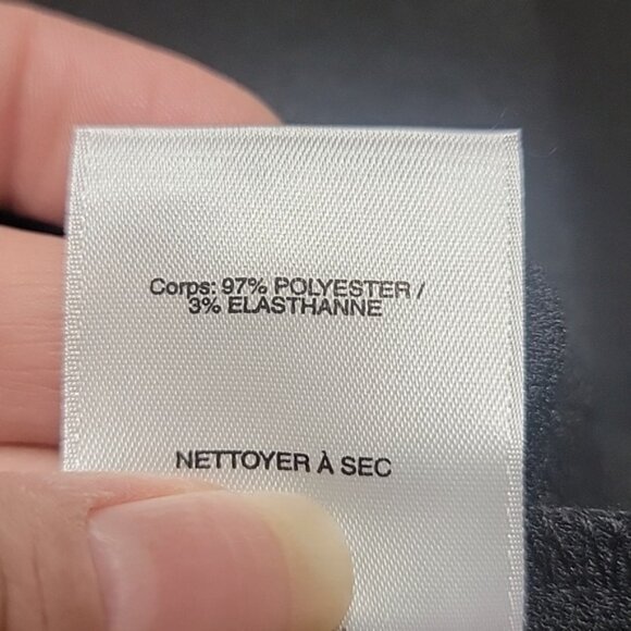 Lush Size XS Black "All In Favor" Crepe Shift Dress, V-Neck, Rounded Hem - Picture 15 of 15